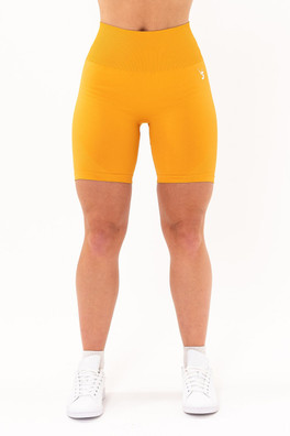Limitless Womens Seamless Shorts - Orange