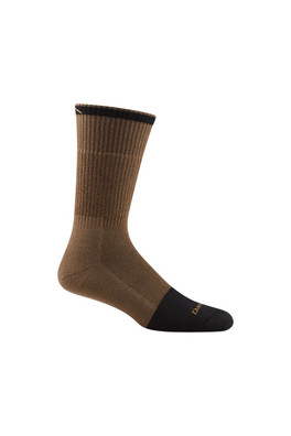 Mens Durable Merino Wool Work Boot Socks - Brown