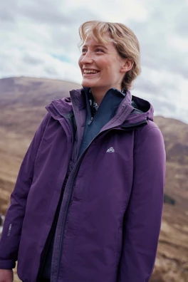 EMS Thunderhead Womens 2.5 Layer Extreme Packable Waterproof Jacket - Purple