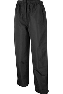 Womens Drop Hem Waterproof Trousers - Black