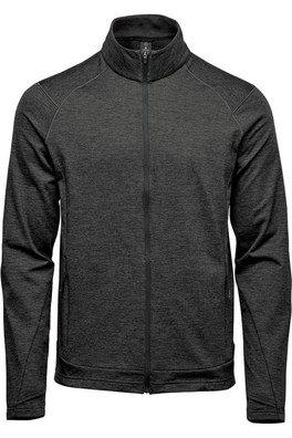 Treeline Performance Mens Track Jacket - Black Heather