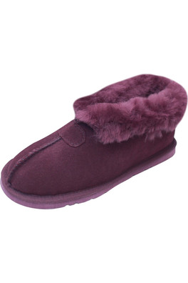 Womens Slipper Boots - Plum