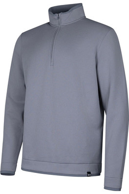 Mens Quarter Zip Fleece Top - Steel