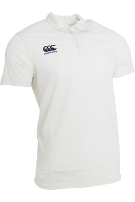 Mens Short Sleeve Cricket Shirt - Cream