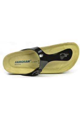 Geneve Lacquered Womens Sandals - Black/Brown