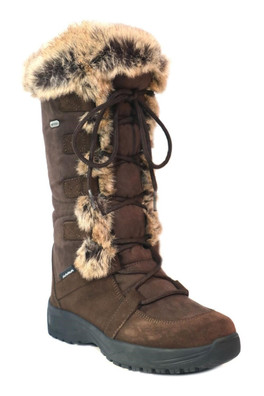 Lucia Women's Winter Boots with Ice Grips - Brown