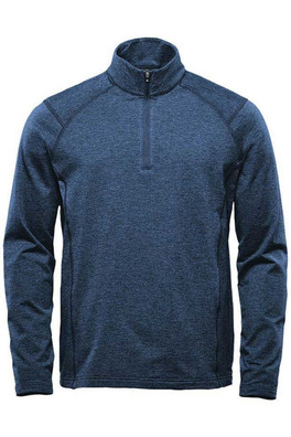 Treeline Mens Quarter Zip Pullover - Dark Navy Heather