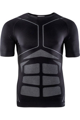 Berza Mens Seamless T-Shirt - Black/Grey