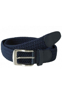 Dani Mens King Size Stretch Braided Belt - Navy