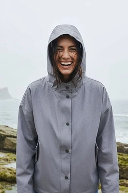 Women's Lightweight Raincoat - Lavender Grey