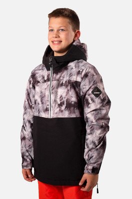 Breaker Kids Overhead Ski Jacket - Black-white