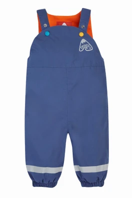 Kids 100% Recycled Polyester Waterproof Dungarees - Navy Blue