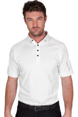 Mens Topstitched Polo Shirt - White