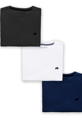 Multipack Classic Mens Organic T-Shirt - Black, White, Navy