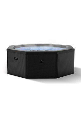 Como 6-Person Eco Foam Hot Tub - Charcoal Black