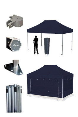 Protex50 4.5m x 3m Gazebo - NAVY BLUE