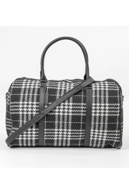 Black and White Carry-On Holdall 38L Flight Bag - Black