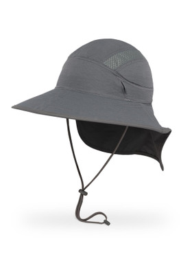 Ultra Adventure Unisex UPF 50+ Hat with Neck Cape - Cinder/Gray