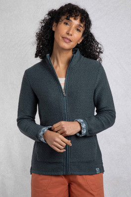 Sontee Womens Full Zip Macaroni - Navy