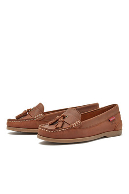 Arora Womens Tassel Loafers - Dark Tan
