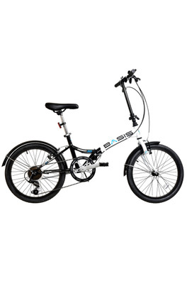 Basis Compact 20" Folding Commuter Bicycle - Black/White