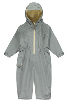 Toddler Waterproof Fleece All in One Suits - Cool Grey