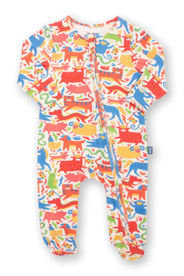 Baby 95% Organic Cotton Zippy Sleepsuit - Lunar Race