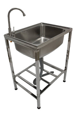 Stainless Steel Camping Sink - Portable - Silver
