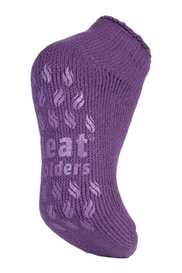 Womens Thermal Ankle Slipper Socks - Violet