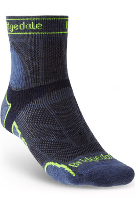 Lightweight Mens T2 Merino Mini-Crew Run Socks - Blue