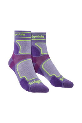 Womens Running Ultralight Coolmax Crew Socks - Purple