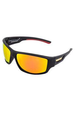 Aquarius Polarized Sunglasses - Black/Red-Yellow
