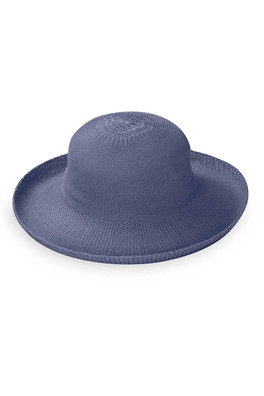 Victoria Womens Poly-Straw Hat - Dusty Blue