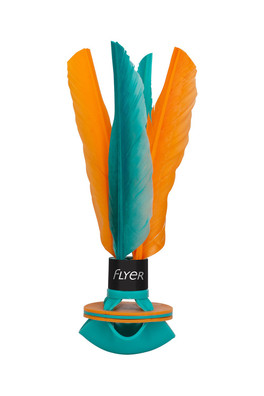 Flyer Soft Rubber Shuttlecock - Green/orange