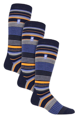 Mens Ultra Lite Ski Socks 3-Pack - Blue