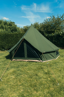 5M Cotton Canvas Bell Tent - Olive Green