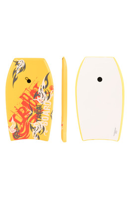 33" XPE Slick Bodyboard with Leash Strap - Yellow
