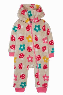 Kids 100% Recycled Polyester Cosy Ted Snuggle Suit - Mushroom Field