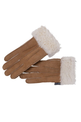 Womens Sheepskin Gloves - Chestnut