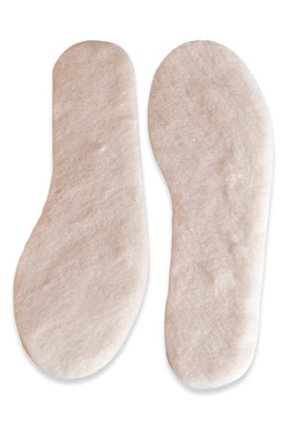 Mens Lambswool Insoles - White