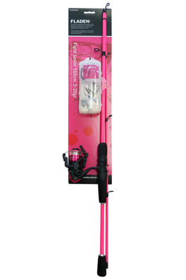 2-piece 1.65m Fight Kids Rod and Reel Combo - Pink/5-20g