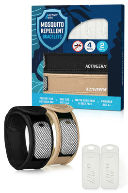 Mosquito Repellent Refillable Bands 2 pack - Multicoloured