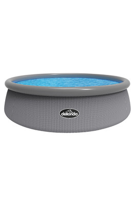 15ft Inflatable Swimming Pool - Grey Rattan Effect