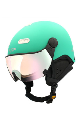 Carachillo Helmet with Photochromic Mirror Visor - Atlantis Green/Vario Pink