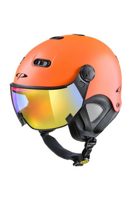 Carachillo XS Kids Helmet with Mirror Visor - Exotic Orange ST/Flash Gold