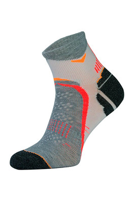 Durable Running Socks with Arch Support - White Grey