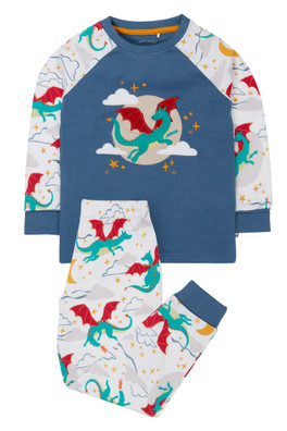 Kids 100% Organic Cotton Jamie Jim Jams - Dragon Skies/Night