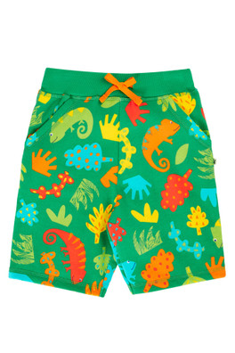 Kids 100% Organic Cotton Samson Printed Shorts - Chameleon Camp