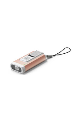 K6R Safety Rechargeable LED Keyring Torch - Rose Gold