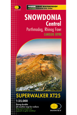 Snowdonia Central Superwalker Map - Scale: 1:25,000